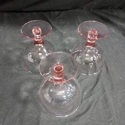 Bundle of 3 Assorted Pink Glass Drinkware alternative image