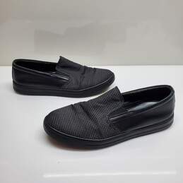 AUTHENTICATED MEN'S PRADA LEATHER SLIP ON LOAFERS SIZE 10