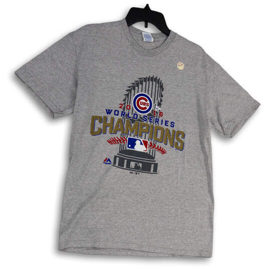 Buy the Womens Gray Chicago Cubs 2016 World Series Champions MLB T