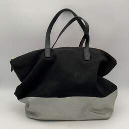 Kate Spade Womens Black Silver Bottom Stud Double Handle Zipper Tote Bag alternative image