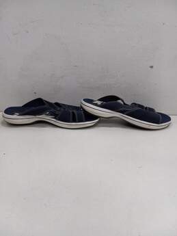Clarks Blue Criss Cross Slide Sandals Women's Size 8M alternative image