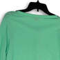 Womens Green Long Sleeve Pockets Button Front Cardigan Sweater Size Large image number 4