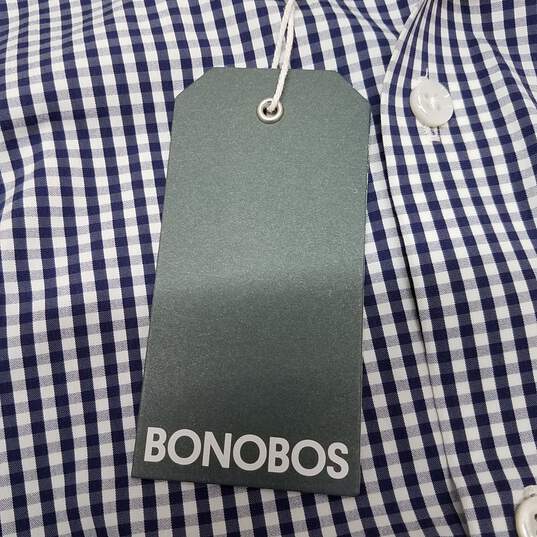 Bonobos Men's Blue Plaid Cotton Slim Fit Button Up Shirt Size 14.5/32 image number 5