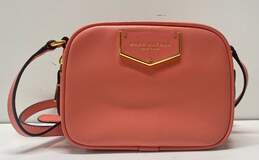 Marc Jacobs Leather Voyager Square Crossbody Bag Coral