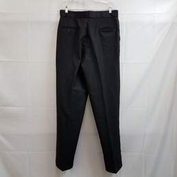 VTG Clubman Men's Black Wool Dress Pants Waist Size 34 alternative image