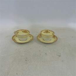 Pair of Vintage Noritake China Mayfield Footed Cups & Saucers