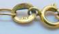 Fancy 14k Yellow Gold Anklet & Round Pendant Charm 1.8g image number 5