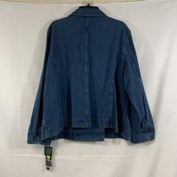 Women's Medium Wash Lauren Jeans Co Double-Breasted Denim Jacket, Sz. 3X alternative image