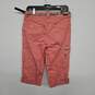 Pink Cropped Capri With Belt image number 2