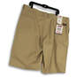 NWT Mens Beige Flat Front Pockets Relaxed Fit Chino Shorts Size 44 image number 2