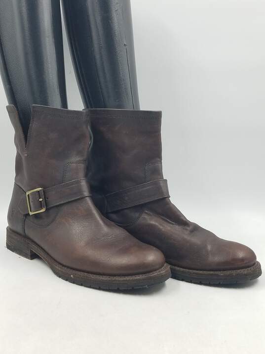 Authentic FRYE Brown Engineer Boots W 9.5B image number 3