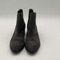 Womens Chelsea Gray Black Suede Almond Toe Pull-On Ankle Booties Size 36.5 image number 2
