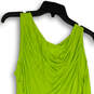 NWT Womens Green Cowl Neck Side Ruched Sleeveless Sheath Dress Size Medium image number 3