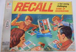 1968 Vintage RECALL Milton Bradley Vintage Board Game