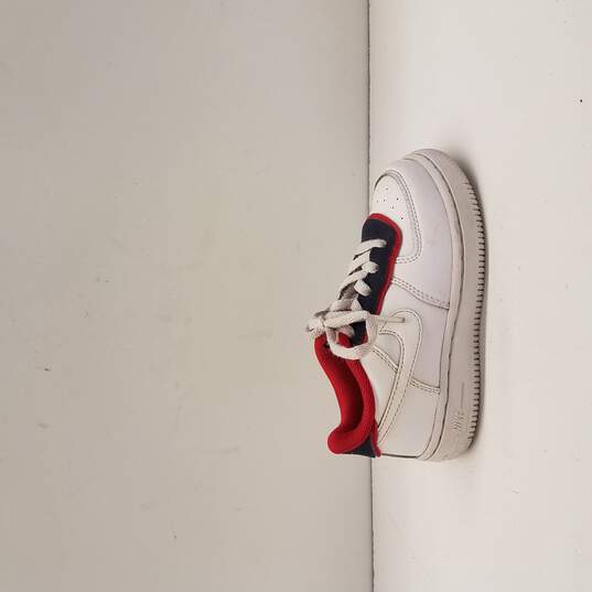Nike Force 1 White Red Blue Trainers  9C image number 1