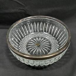 Crystal Candy/Nut Bowl and 6 Slot Crystal Appetizer Platter