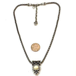 Designer Brighton Silver-Tone Faux Pearl Reversible Pendant Necklace alternative image