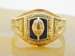 Vintage Balfour 10K Gold Onyx High School Class Ring 5.4g