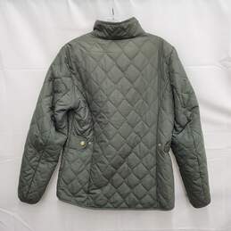 Eddie Bauer WM's Green Mod Quilted Full Zip Jacket Size M alternative image