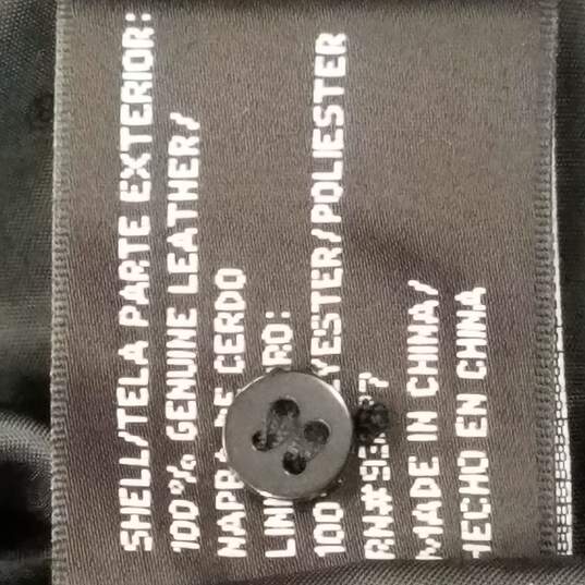 East 5th Men Black Leather Button Jacket 3X image number 4