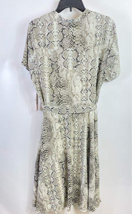 Nanette Lepore Women Brown Snake Print Dress Sz 14 image number 2
