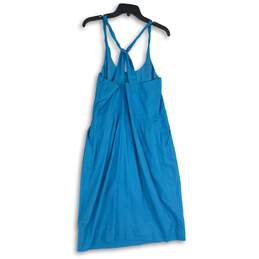 Banana Republic Womens Blue Round Neck Sleeveless A-Line Dress Size 14T alternative image