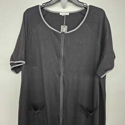 Ekouaer Women Robes Zipper Front Short Sleeve Full Length Housecoat with Pockets