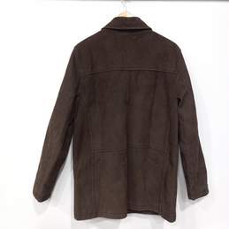 Eddie Bauer Men's Bomber Style Brown Leather Jacket Size Medium alternative image