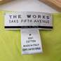 The Works Saks Fifth Ave. Lime Green Button Sweater Women's P image number 2