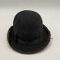 Mens Black Wide Brim Band Western Lightweight Derby Bowling Hat Size 6 7/8 image number 1