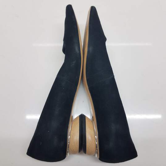 Zara Women's Black Suede Leather Pointed Toe Low Heels Size 6.5 image number 3
