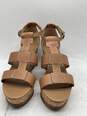 Womens Falco Brown Leather Open Toe Wedge Ankle Strap Sandals Size 8 M image number 3