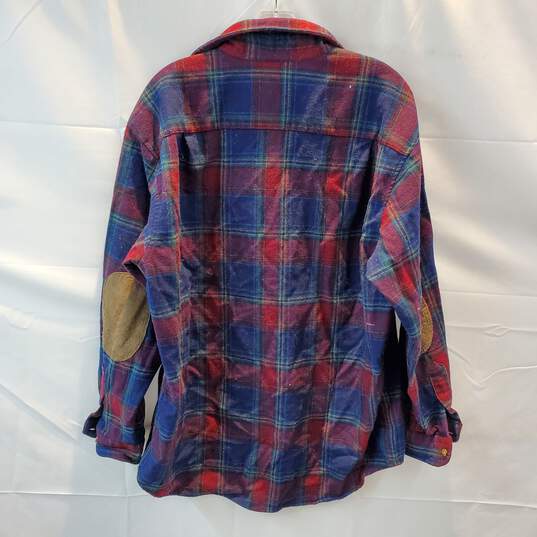 Pendleton Long Sleeve Full Button Wool Flannel Shirt Size L image number 2