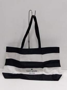 Kate Spade Black & White Striped Tote Shoulder Bag alternative image