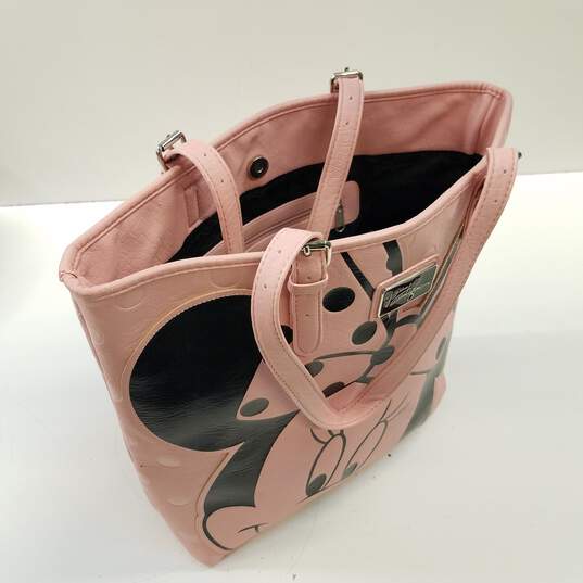 Disney Boutique Pink Minnie Mouse Shoulder Tote Bag image number 5