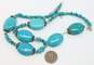 Artisan Sally C SX Signed Sterling Silver Turquoise Necklace 56.0g image number 7