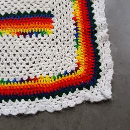 Handcrafted Knitted Crochet Blanket - 31 x 51 Inches