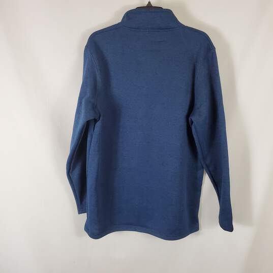 Mack Russo Men Blue Zip Up Pull Over Sweater L NWT image number 2