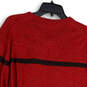 NWT Mens Red Cashmere Long Sleeve V-Neck Tight-Knit Pullover Sweater Size L image number 4
