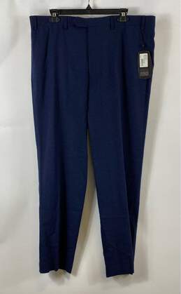 NWT Greg Norman Mens Navy Blue Flat Front Straight Leg Dress Pants Size 38x30