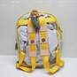 JON HART 16x13x4 CLEAR PVC YELLOW BACKPACK NWT image number 2