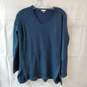 Dark Blue with Green Stripes Pullover Sweaters Size Medium image number 1