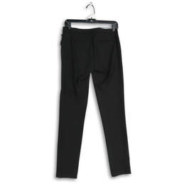 Womens Black Flat Front Zip Pocket Skinny Leg Ankle Pants Size 4 alternative image