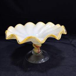 Glass Flower Art Glass Centerpiece Bowl alternative image