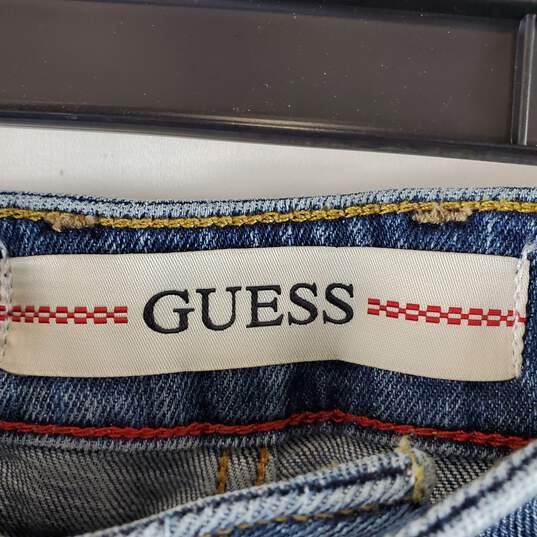 Guess Men Blue Washed Slim Tapered Jeans Sz 36 NWT image number 3