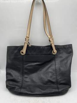 Michael Kors Womens Black Leather Adjustable Double Handle Tote Handbag