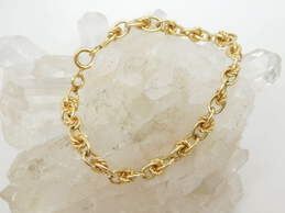 14K Yellow Gold Fancy Link Chain Bracelet 14.5g alternative image