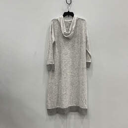 NWT Womens Gray Long Sleeve Kangaroo Pocket Sweatshirt Dress Size M 10/12 alternative image