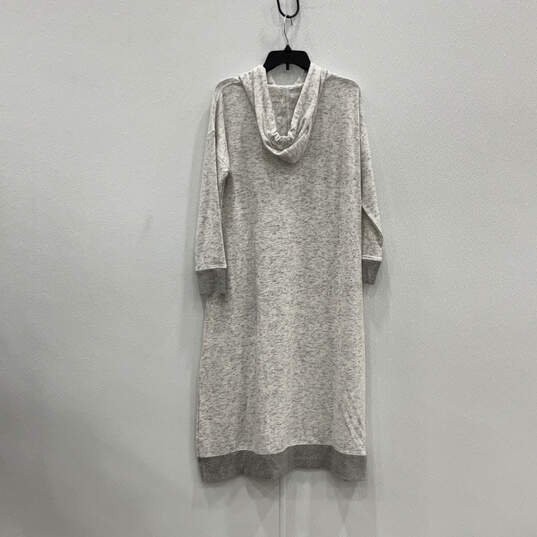 NWT Womens Gray Long Sleeve Kangaroo Pocket Sweatshirt Dress Size M 10/12 image number 2