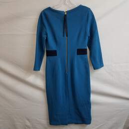 Boden blue ribbed long sleeve midi pencil dress 10 alternative image